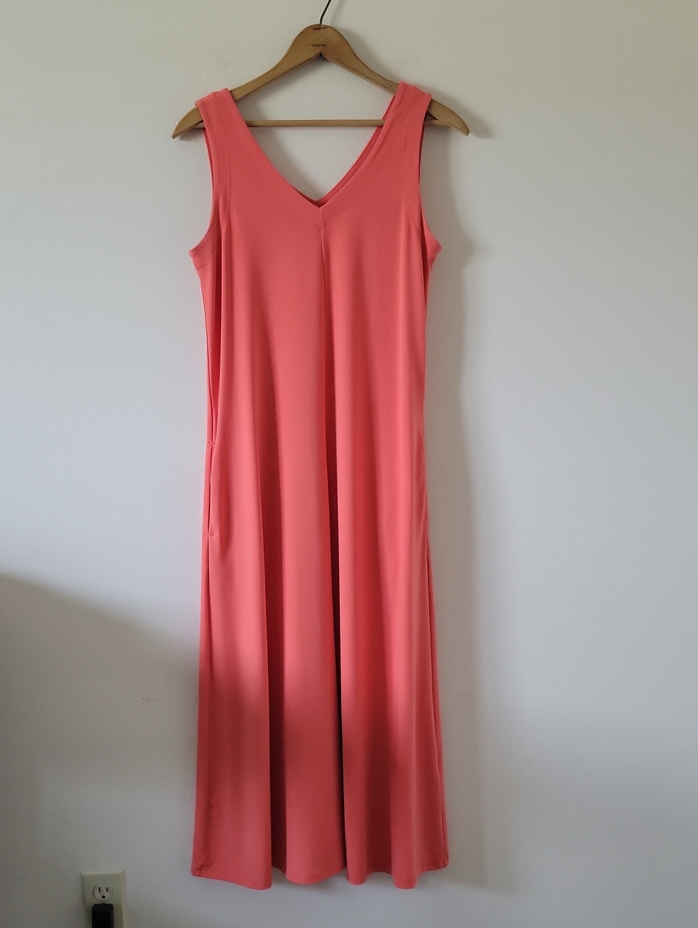 Chicos Orange Easy Chic Sleeveless Maxi Dress Orange Size‎ Small